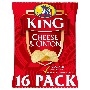 King Cheese And Onion crisps 16 bags